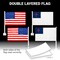 G128 Combo Pack: American USA Car Flag & Christian Religious Car Flag 11x17 In | Both Double Sided Printed 150D Polyester | Flagpole Included | Perfect for Festival Celebrations, Parades